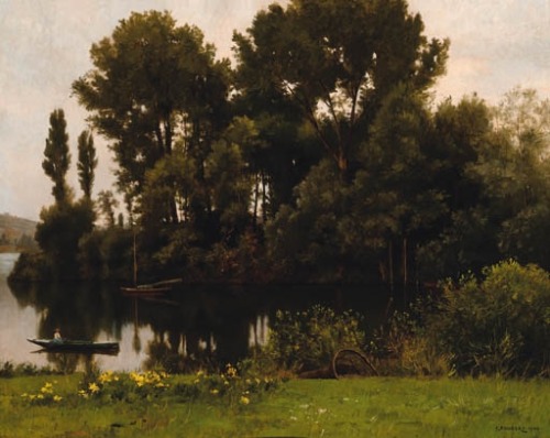 Emile-Louis Foubert (1848–1911)Grand ile sur la Seine à Vethueil, 1900