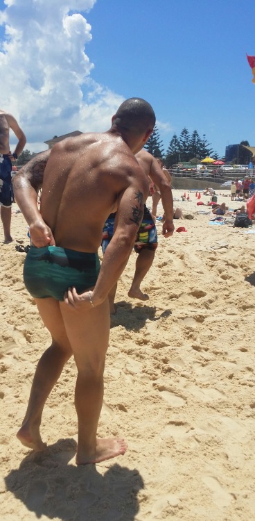 tightgearguys:  Bondi Beach Blast of hotties!!!  See more of these at http://tightgearguys.tumblr.com/