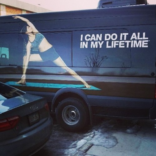 I’ve definitely never been on the side of a giant van before! There was once a time where I on