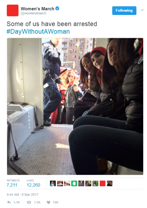 SourceUpdate: here’s the story -  Women’s March Organizers Arrested During ‘A Day Without A Woman’ R