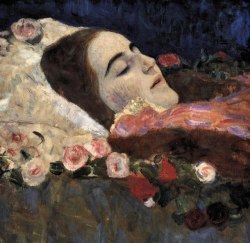 aizobnomragym:  Gustav Klimt“Ria Munk on her Deathbed”  