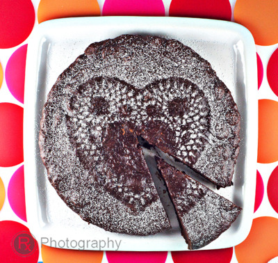 Fudgy Valentine Chocolate Cake (vegan)
