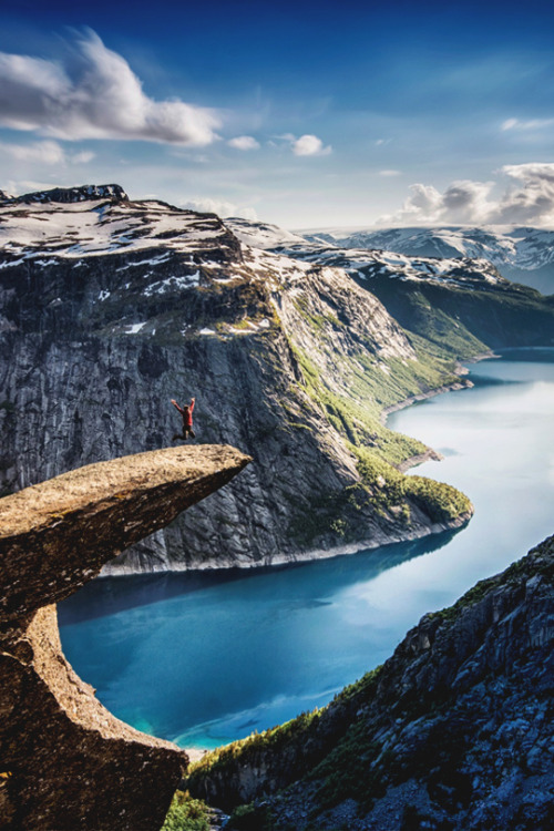 italian-luxury:  Leap of Faith, Trolltunga | Source | Italian-Luxury | Instagram