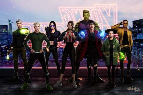 all-the-young-avengers-feels:  medertaab:  “There are new kids on the block” My fanart/redesign of Young Avengers Vol 2 series, written by kierongillen and drawn by mckelvie. Funny how this all started as me imagining a Young Avengers Netflix series