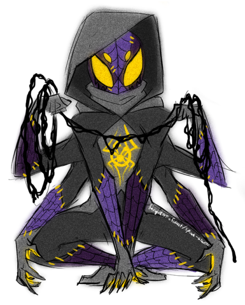 So UH I’m hopping aboard this Into the Spider-verse design train CHOOCHOO! Here’s Vircei! His powers