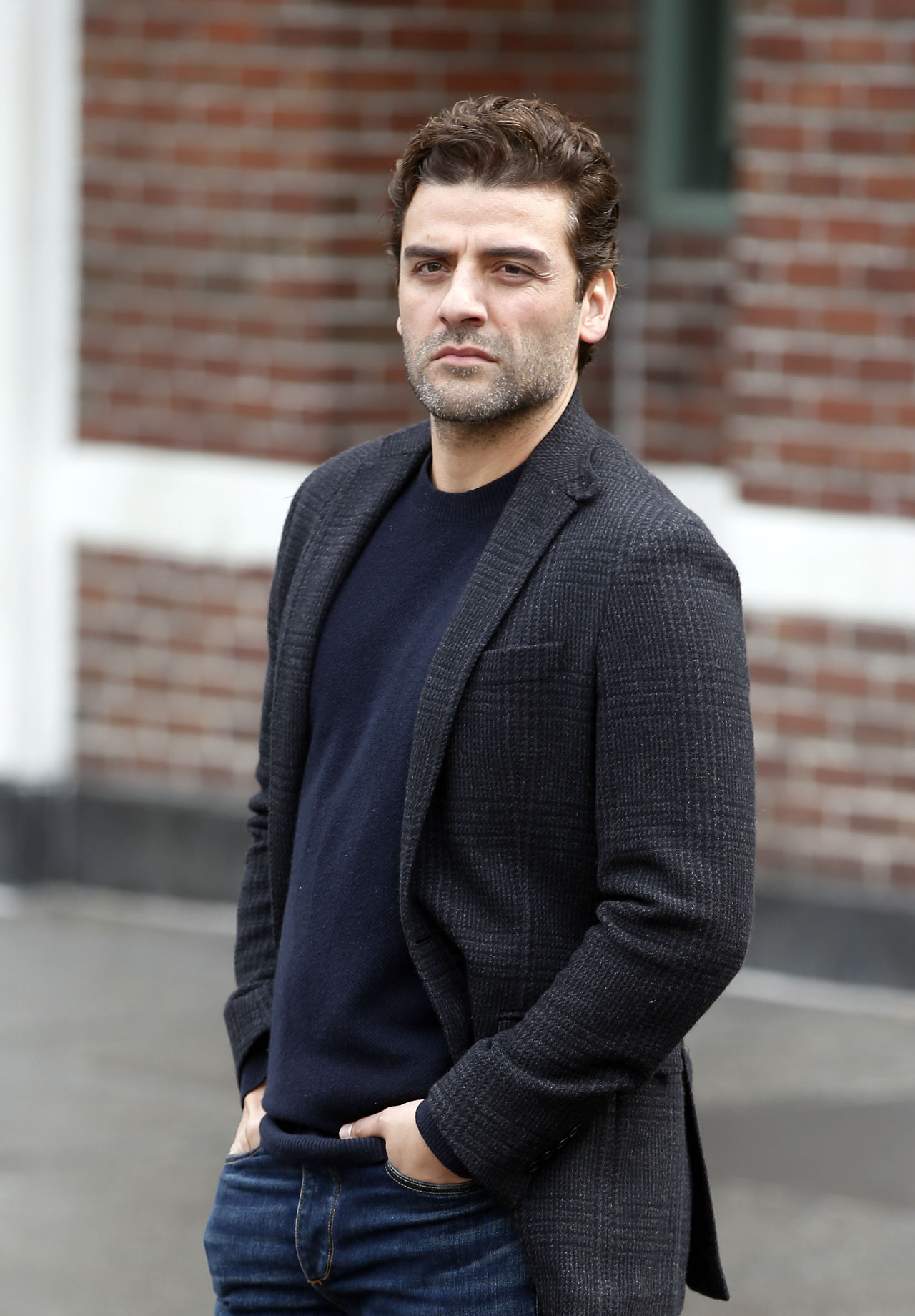celebsofcolor:Oscar Isaac on the set of ‘Life Itself’ in NYC