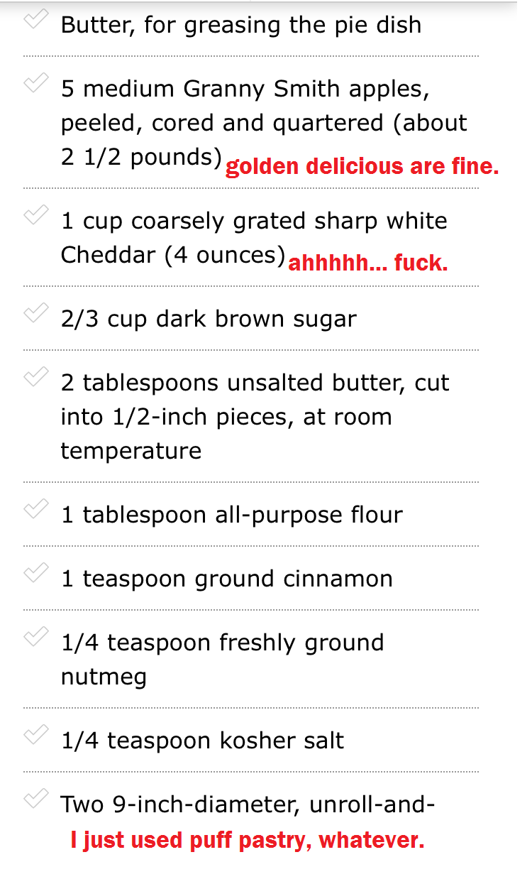 White people put cheese in apple pie????? 