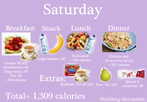 misfitting-skin:This is a meal plan of what i ate to lose 50lbs :)  