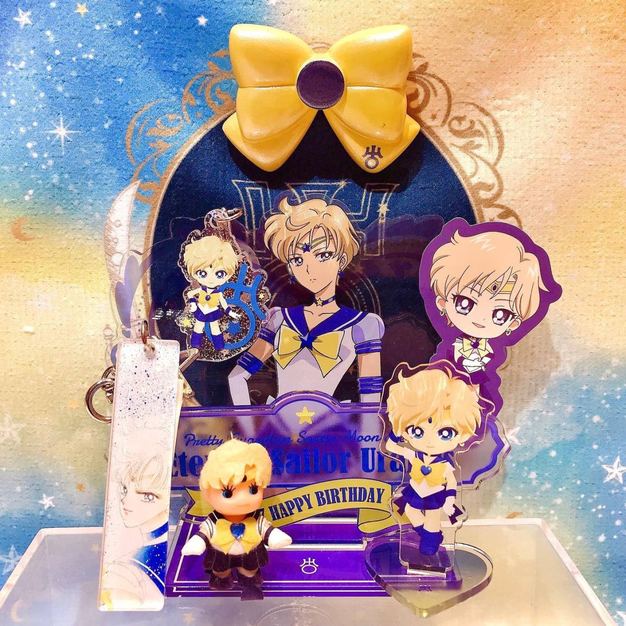 Some posts from the Sailor Moon Store’s official Instagram page in celebration of Haruka Ten’ô’s birthday (January 27). #sailor uranus#haruka tenoh#amara#haruka#merchandise#sailor moon #sailor moon store  #the little kewpie dolls will never not kill me