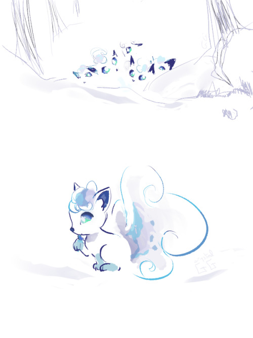 cristalgemsgalore:  I had to doodle the snow fox