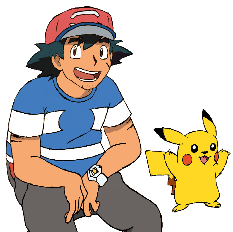 mezasepkmnmaster:Ash and Pikachu, on vacation in Alola!