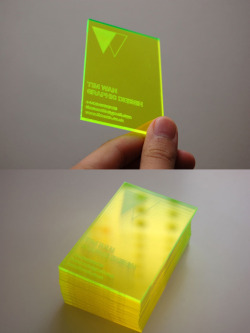 rarecolorways:  laser cut business cards