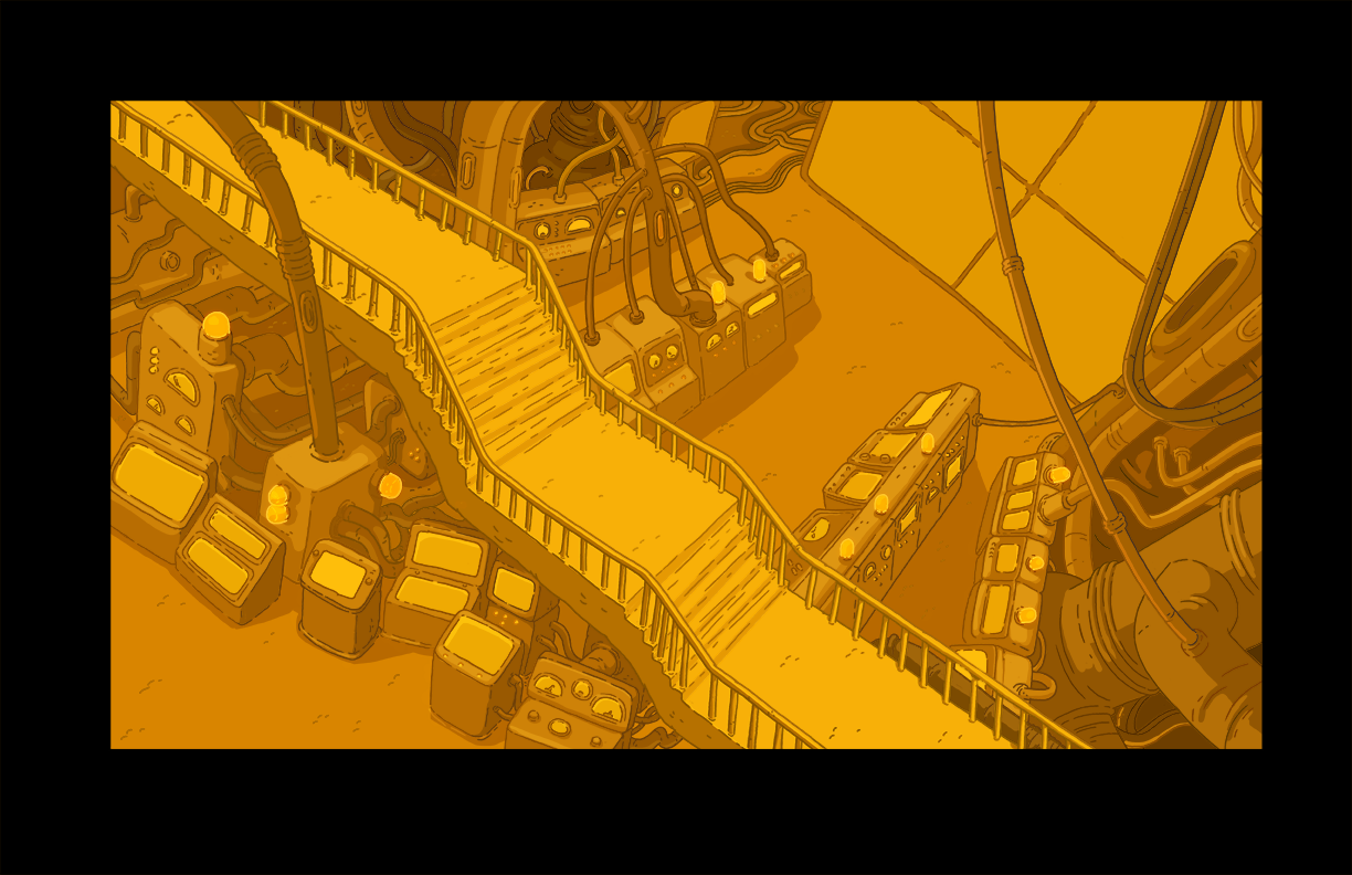 selected backgrounds from Everything&rsquo;s Jake art director - Nick Jennings