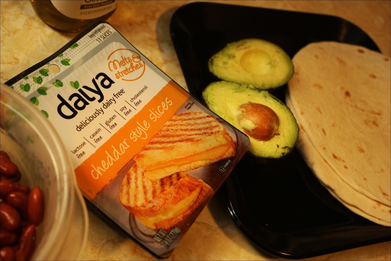aloneveganreed:  veganigans:  mer-se:  Daiya, avocado and bean quesadillas…our