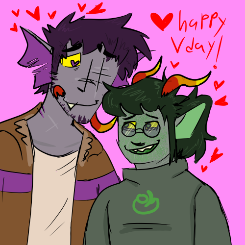 flightboundtrolls:happy valentines day :](its their anniversary)(veriis is from @aarseniccatnipp )
