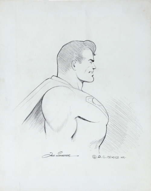 Original Superman drawings by: his co-creator, Joe Shuster (image 1 Silver Agers Curt Swan and Wayne