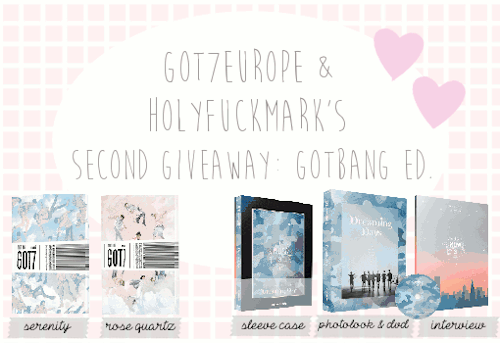 got7europe: hi everyone! my twin sister @holyfuckmark and i decided to do another giveaway as a than