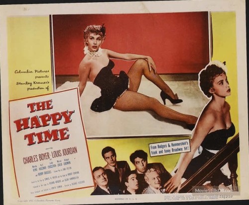 howardhawkshollywoodannex:original lobby cards for The Happy Time (1952) with Charles Boyer, Louis J