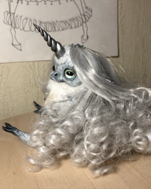 Silver Unicorn’s 3D views  Can be adopted on my Bearpile or Etsy, the links are in my profile #ooak 