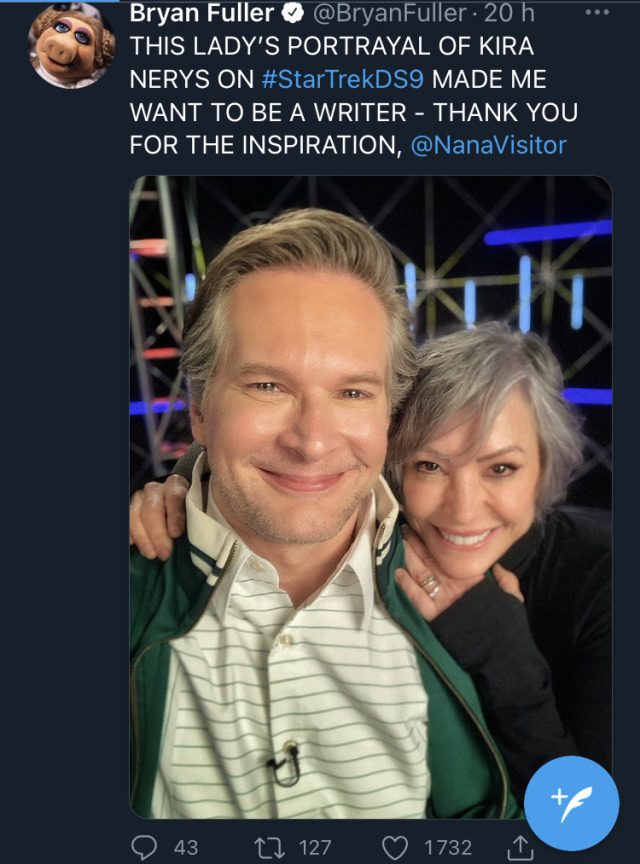 Bryan Fuller about Nana Visitor on Twitter: "THIS LADY’S PORTRAYAL OF KIRA NERYS ON #StarTrekDS9 MADE ME WANT TO BE A WRITER - THANK YOU FOR THE INSPIRATION, @NanaVisitor"