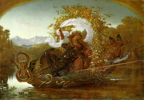 master-painters:Sir Joseph Noel Paton - Cymochles and Phaedria Crossing the Idle Lake in and Enchant