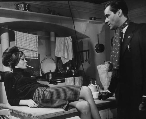 Sarah Miles and Dirk Bogarde in: The Servant (Dir. Joseph Losey, 1963).
