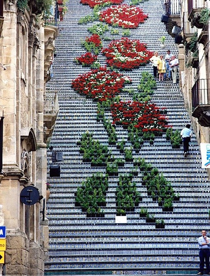 asylum-art:  Street art: Beautifully decorated and painted Steps by ROA Fish steps,