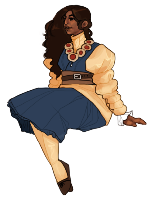 cherett:  a josephine with her hair down. i know, this is a big shock, coming from me, someone who has never in her entire life drawn josie without her hair in a bun, not ever 