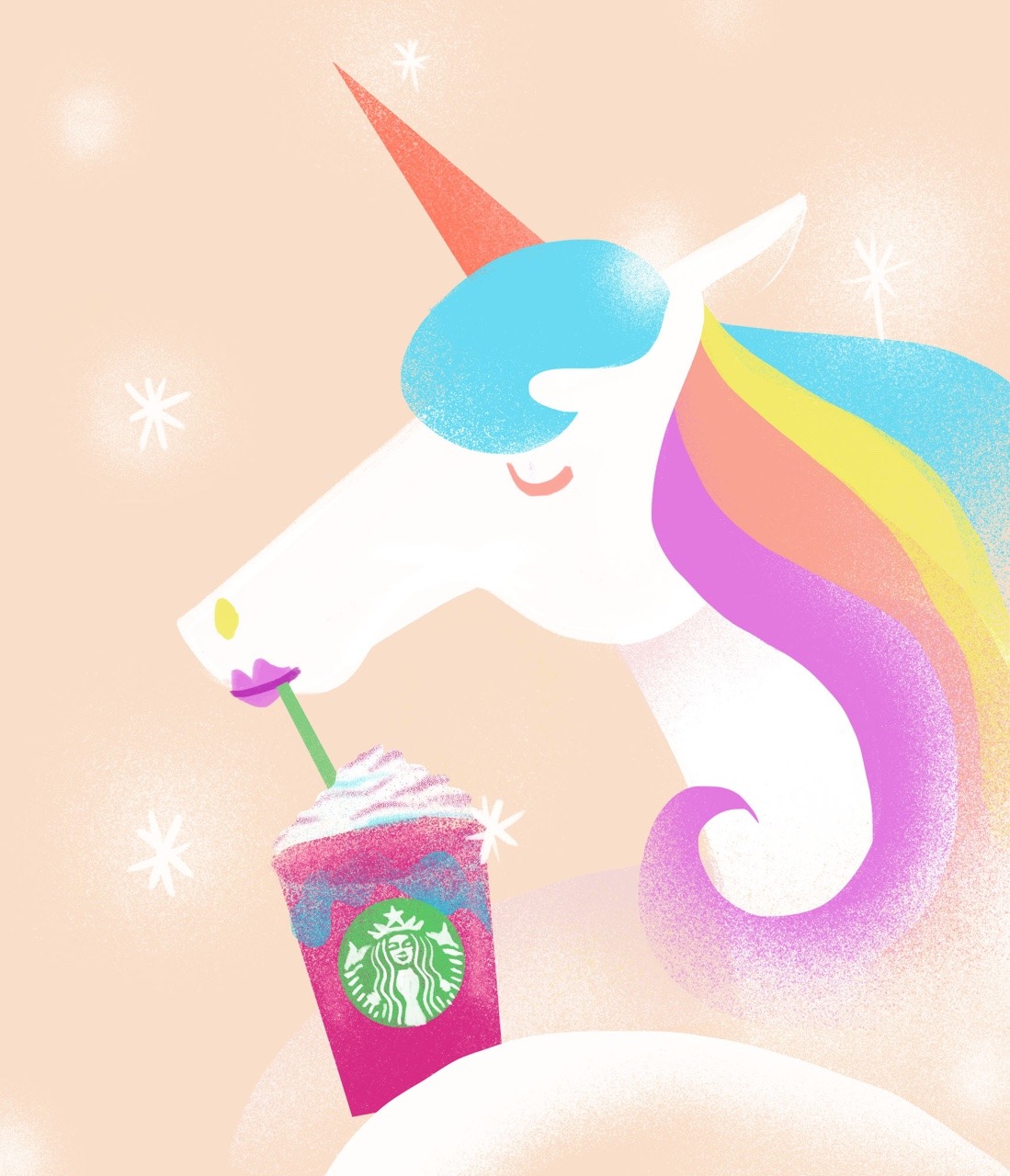 penleydesigns:Unicorn frappé …. don’t drink it, your soul will never be the