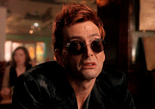 Crowley Letting His Growing Love For His Angel Husband Slip Through The Ages.Sequel To X
