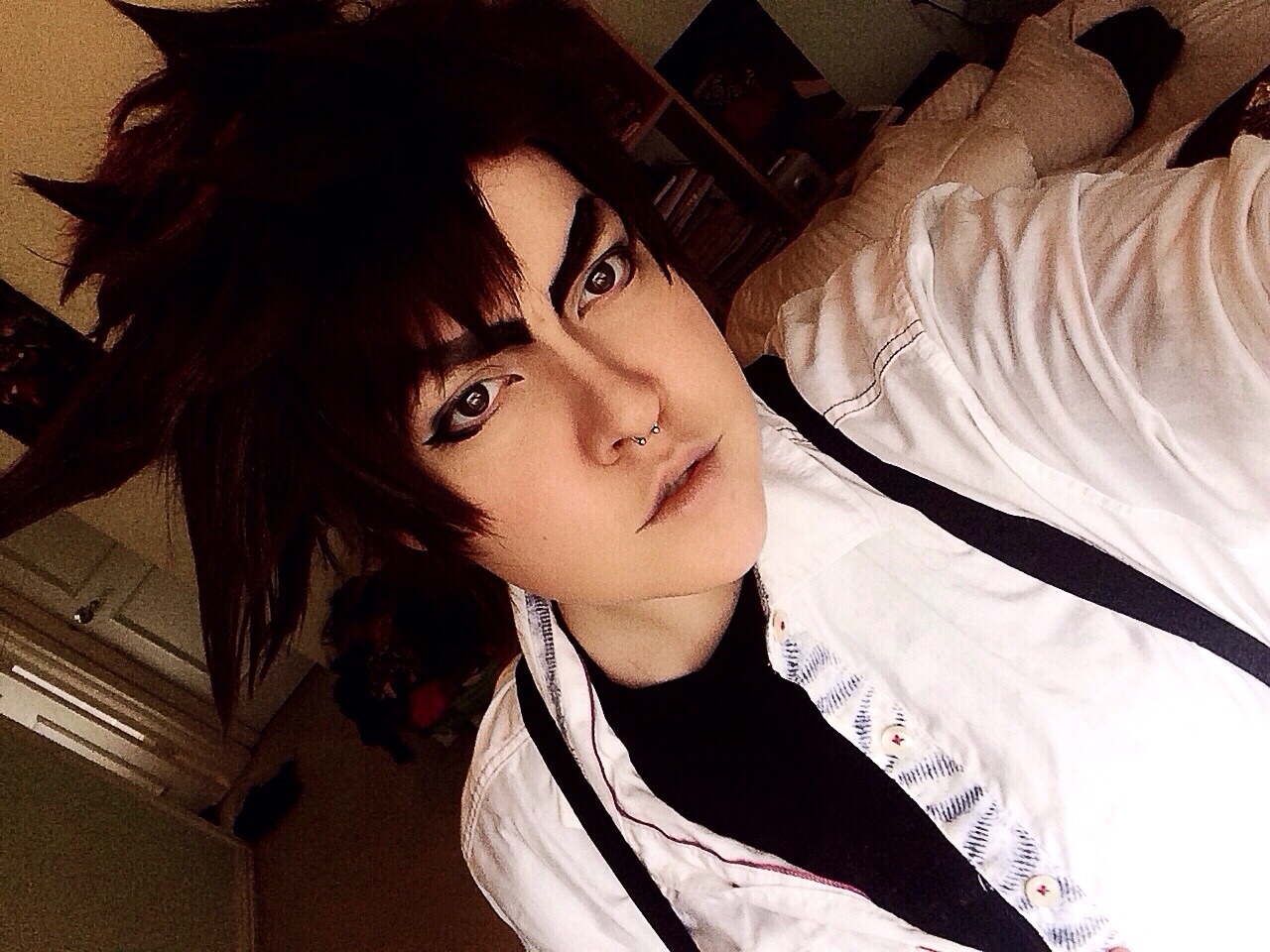 ardawigs:  Jett in Dark Brown (056) + short dark brown wefts  Joseph Joestar | Jojo’s