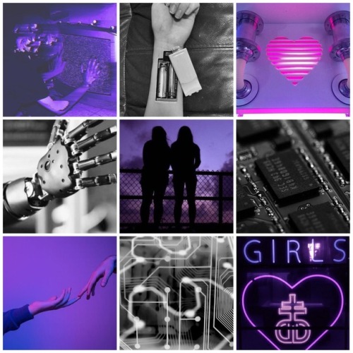 Purple Sapphic Robotics Moodboard for Anonymous