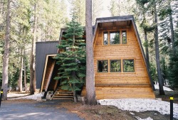 alyssaclarisse:  cabinporn:  A-frame in Sierra Nevada, California. Contributed by Dane Faurschou.  take me back 