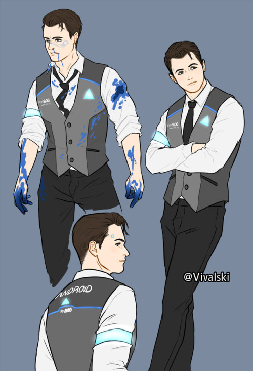 vivalski: Detroit: Become Human, but Connor wears a vest instead :) [ Twitter | Instagram | Facebook