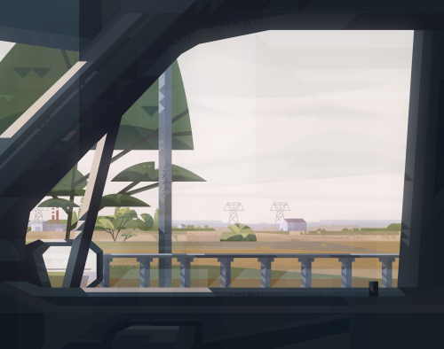 Another batch of backgrounds from my graduation film J’attends la nuit. Inside of Damien’s car and t