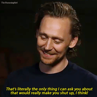 thehumming6ird:Tom Hiddleston’s perfect response to the interminable ‘next Bond’ question.Same Tom. 