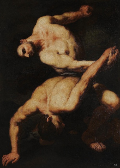 hadrian6: Hercules and Cacus. Antonio Zanchi. Italian 1631-1722. oil/canvas.hadrian6.tum