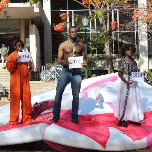 alyssa3467:  Cultures of Resistance (Facebook)  A powerful image from recent #FergusonFriday solidarity protests!  (Demonstration at the University of Pennsylvania, 10/24/2014)  