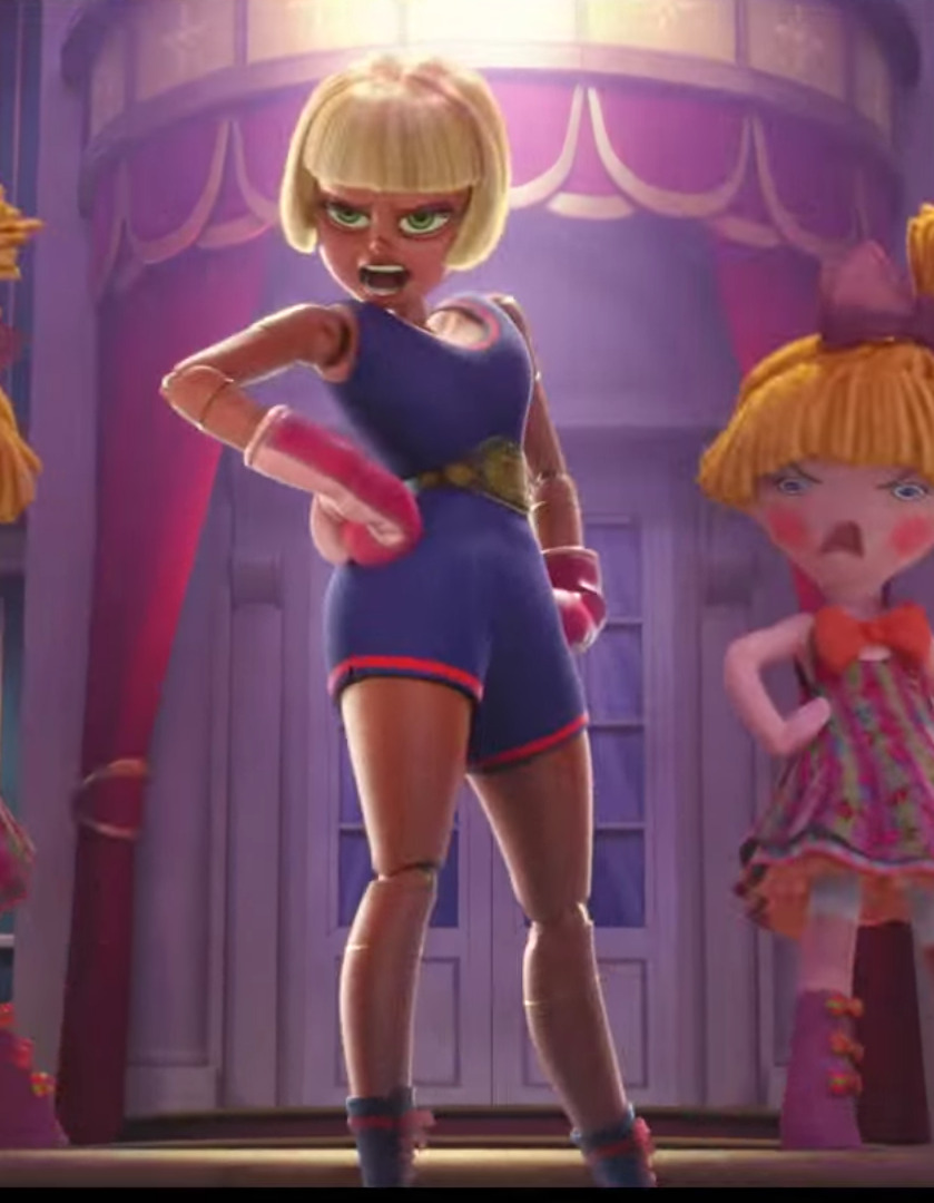 fbartwork:there’s a cute little figurine that’s dressed in boxibg gear from the