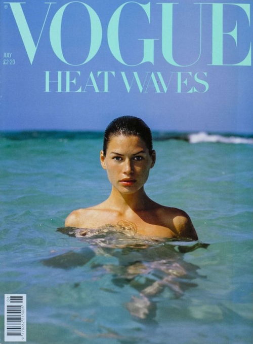 Carré Otis by Herb Ritts for Vogue UK—July porn pictures