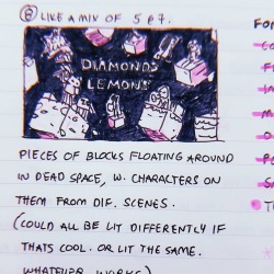 hannakdraws:Diamonds and Lemons (Minecraft special) title card brainstorm/thumbnail, title card design, and a few storyboard panels by writer/storyboard artist Hanna K. Nyström