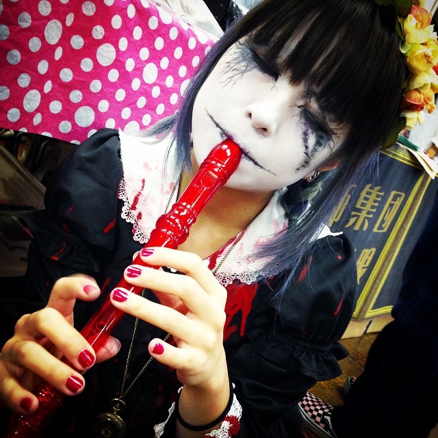 Vocalist C-ko of the band ZOMBIE LOLITA at ARTiSM MARKET, happening in Tokyo now #tokyo #アーティズムマーケット