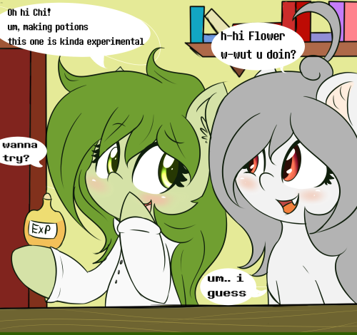 ask-laichi:askflowertheplantponi: Its completly safe so don’t worry Chi =w=“… I-It’s Albinism Flower…” T~TMeeps x3