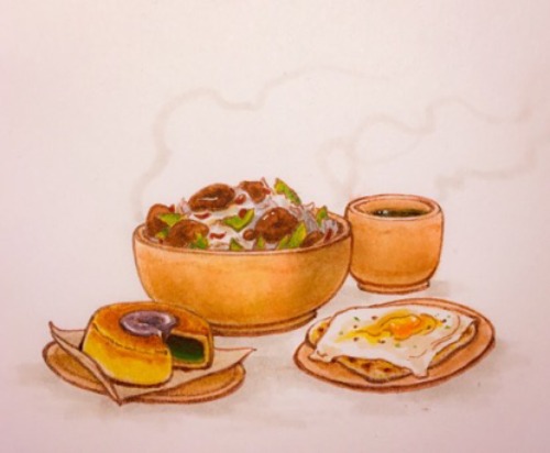 sinilakki:Morrowind food ideas: -&gt; 1) a bowl of saltrice-scuttle with hackle-lo, a kwama egg 