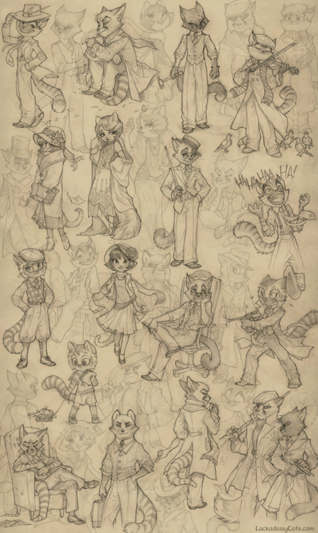 lackadaisycats:Full Size here.These are some of the custom character art purchases from the end of N