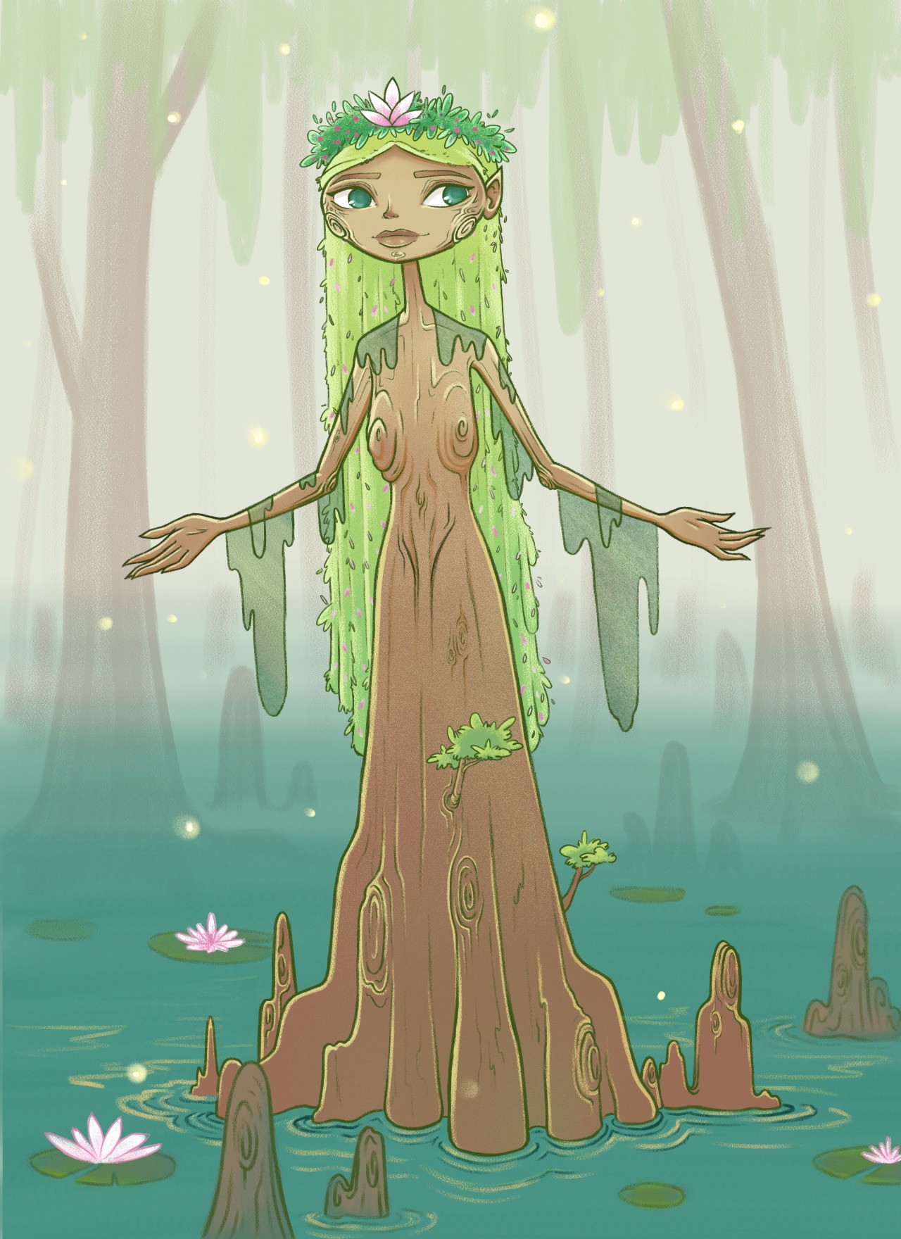 allieconzola:A tree queen! Inspired by the swamps I’ve visited in South Carolina