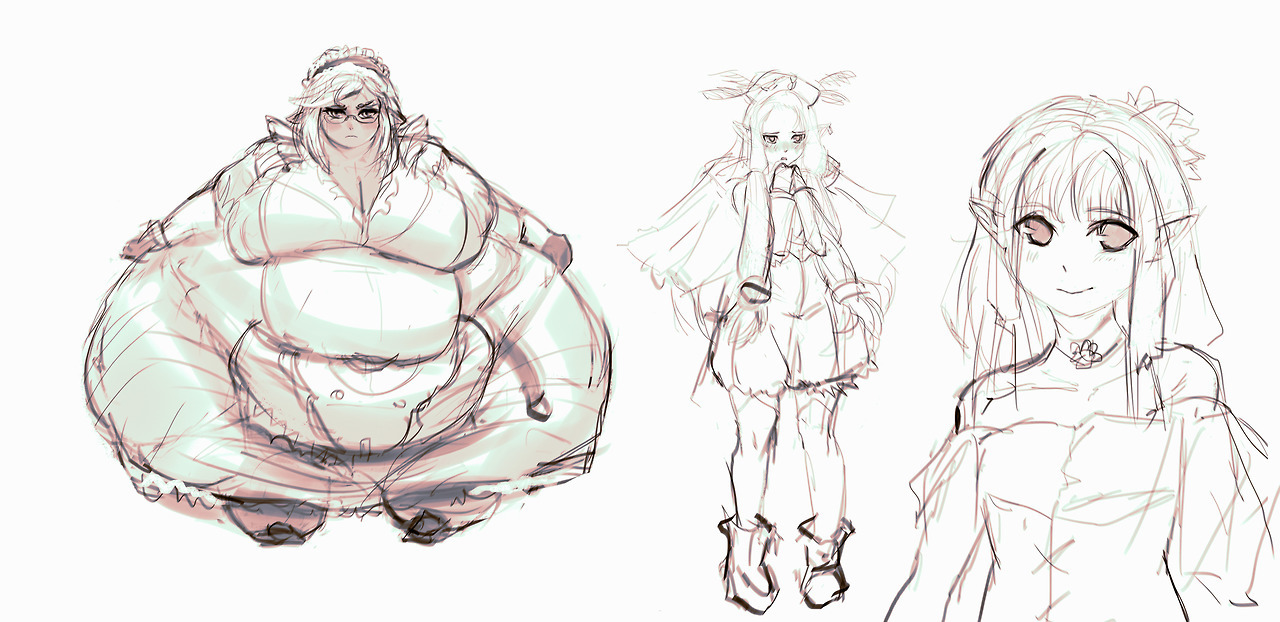 bamboo-ale:  Kat from gravity rush, Rune factory girls, and some Tuuubby. Doodle