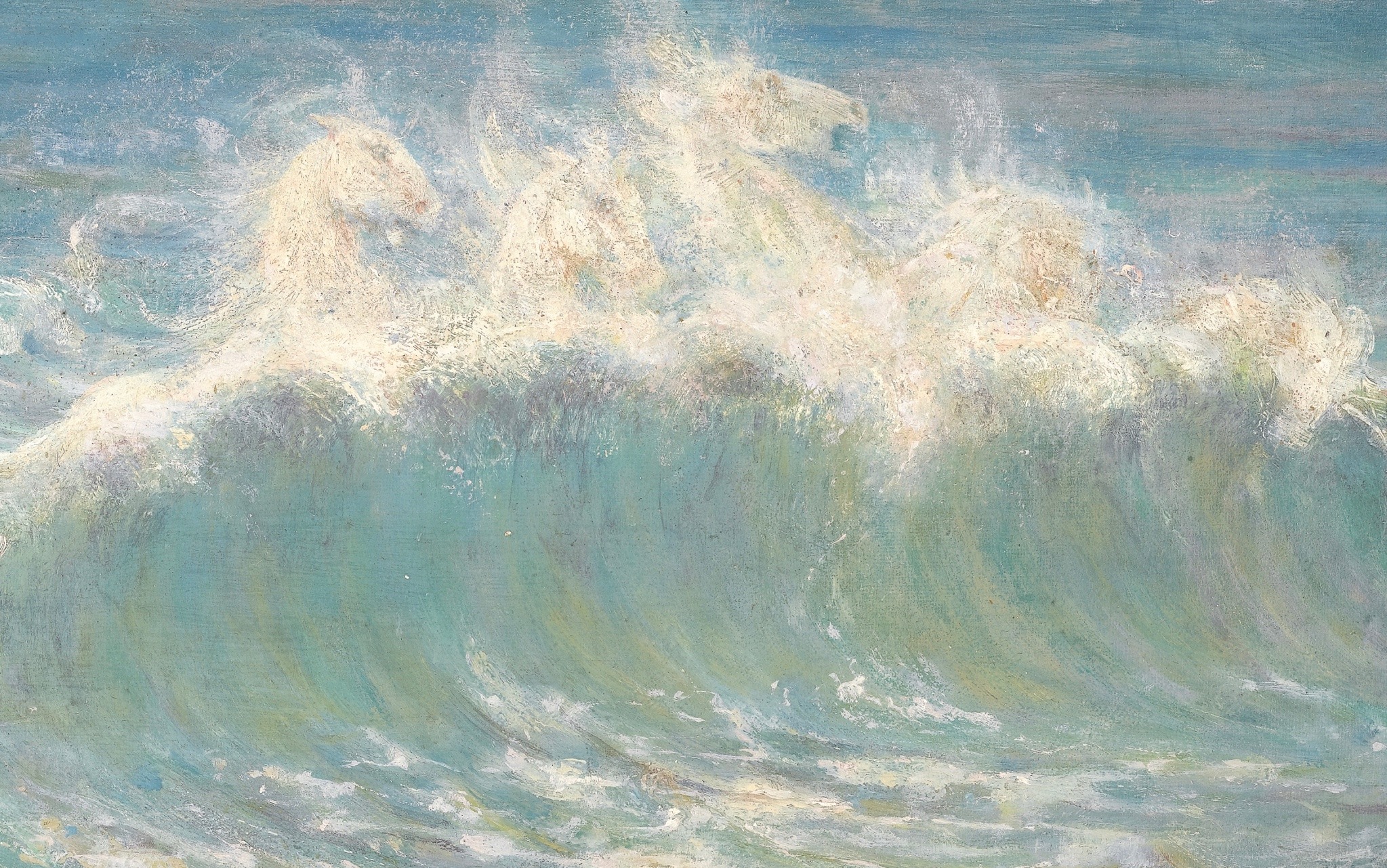 detailedart:Details: Neptune’s Horses, ca. 1892, by Walter Crane.