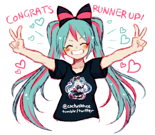 THANK YOU EVERYONE!my design ♡pink hearts♡ for the miku fan forge with @forfansbyfans was award