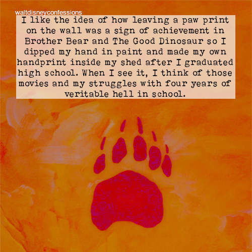 Walt Disney Confessions — I like the idea of how leaving paw print the...